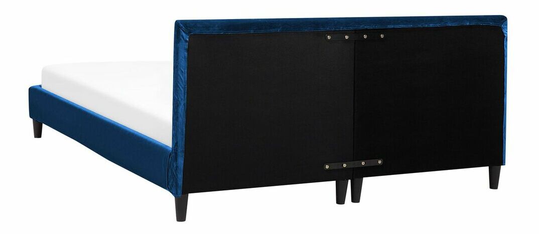 Manželská posteľ 160 cm FUTTI (s roštom) (modrá)