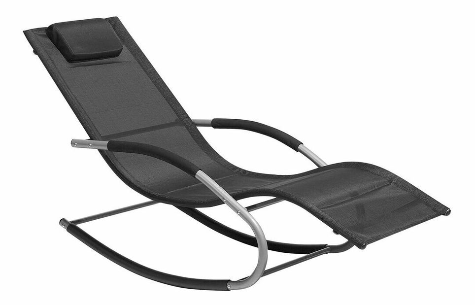 Șezlong pentru grădină Carro (negru)