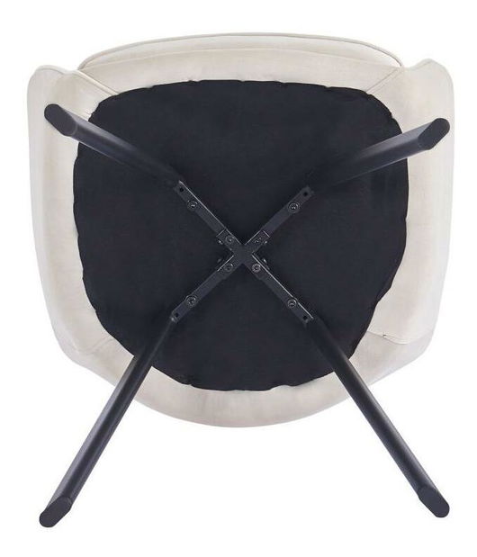 Dizájnos fotel Aurela (bézs + fekete) 