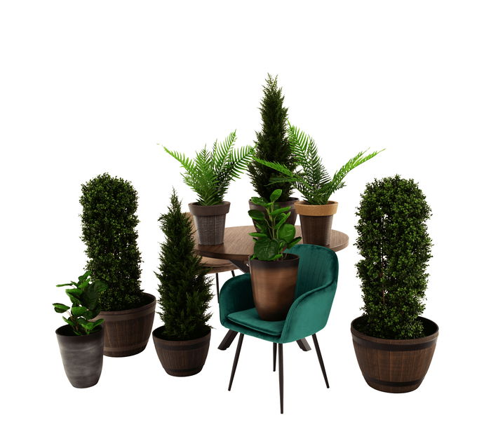 Plastový kvetináč Montreal Typ 1 (hnedý + vzor drevo)