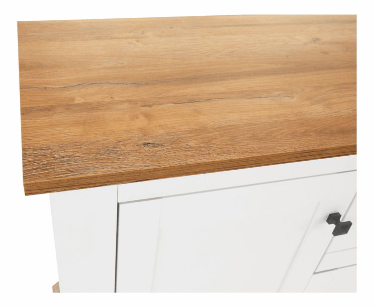 Komód Leoras MZ9 (fehér + grand tölgy)