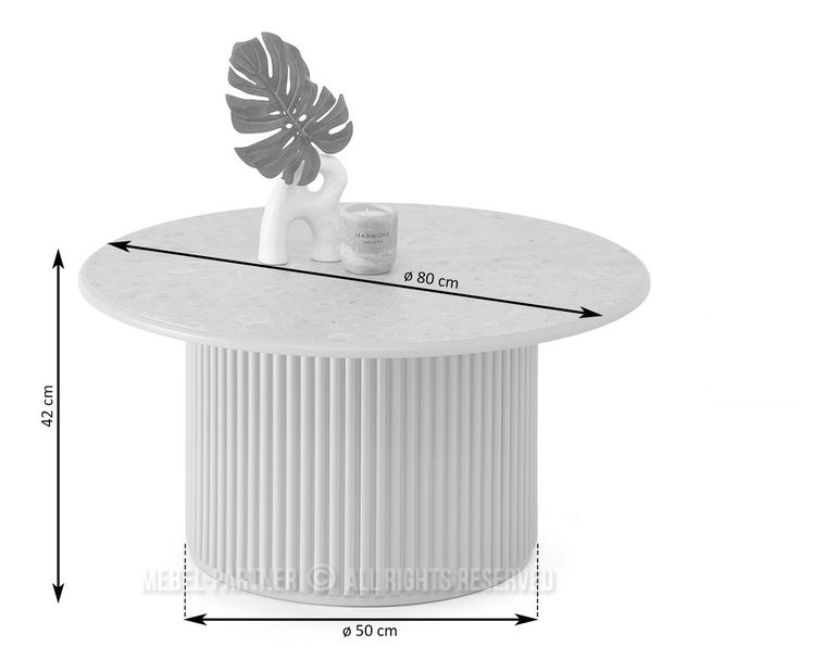 Konferenčný stolík Dinamarca (béžová)