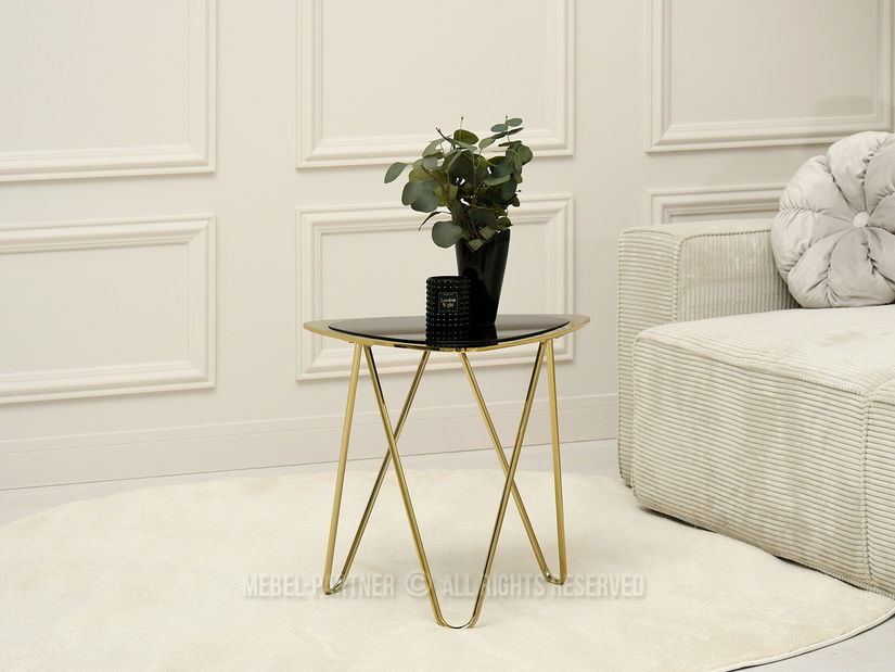 Măsuță de cafea Vivana Stol (negru + auriu)