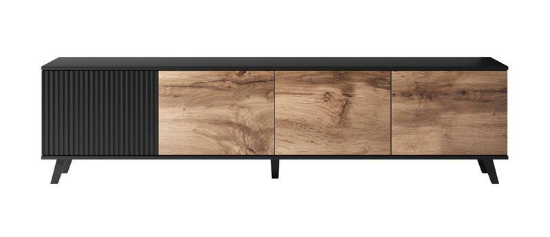 TV stolić Remali (crna + hrast wotan)