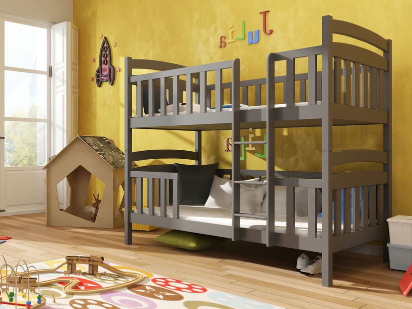 Dječji krevet 90 x 200 cm Fermin (s podnicom i prostorom za odlaganje) (grafit)