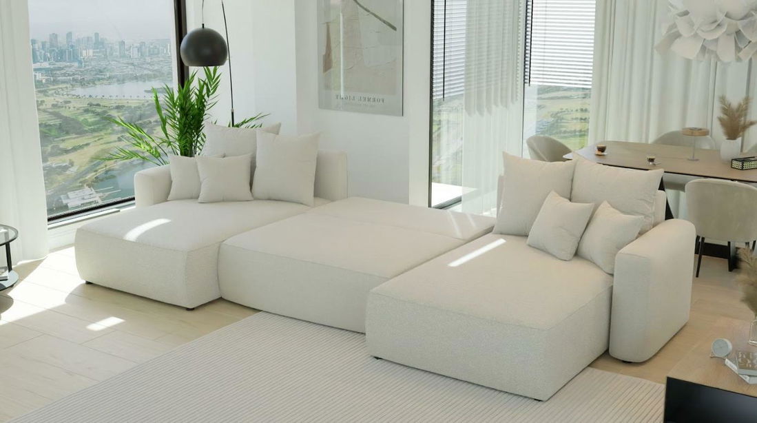 Rohová sedačka Baria U (béžová)