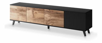 Masă TV Remali (Negru + Stejar wotan)