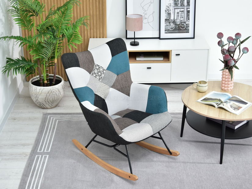 Fotoliu Sibyla (patchwork + fag alb)