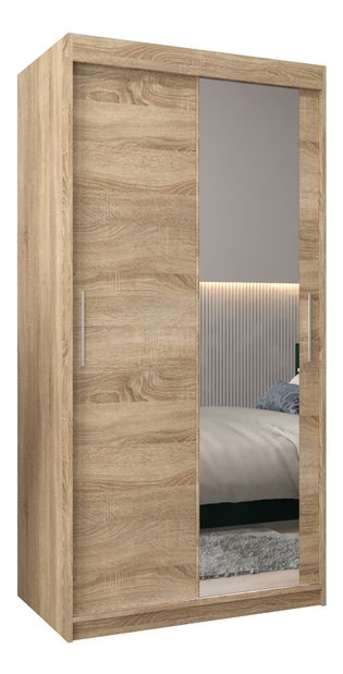 Dulap de haine 100 cm Toki 2 (stejar sonoma + stejar sonoma)