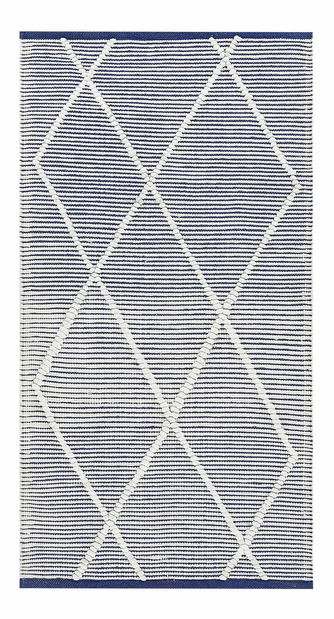 Koberec 80 x 150 cm Syn (biela + modrá)