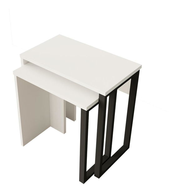 Set stolića za kavu (2 kom.) Nimelo 3 (bijela)