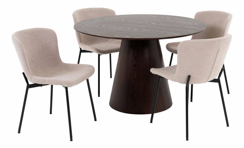 Jedálenský set Btalena (tmavohnedá + béžová)