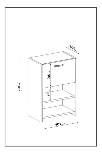 Skrinka Kisonu 2 (biela) 