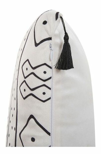 Sada 2 ozdobných vankúšov 30 x 50 cm Schel (biela)
