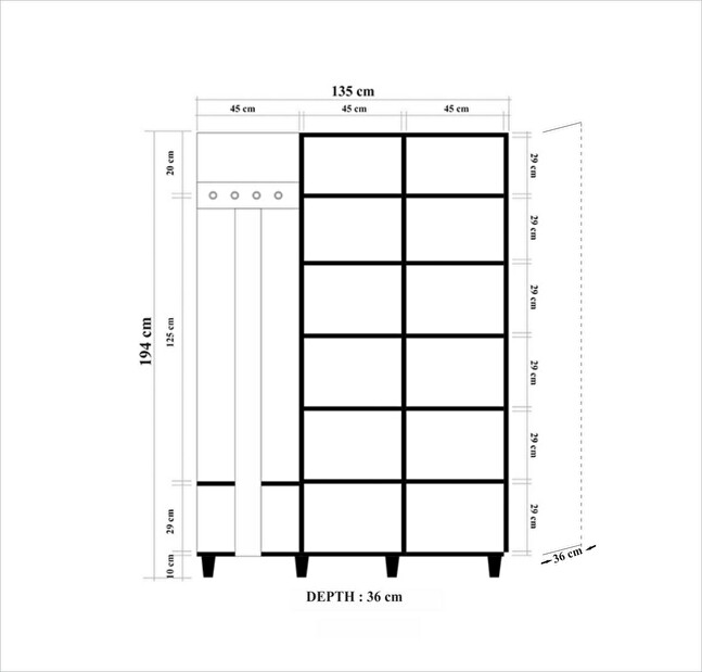 Mobilier hol Garmando 727 (sonoma)