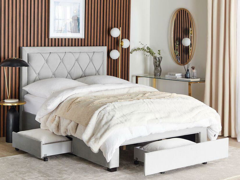 Pat matrimonial 140 cm Levi (gri)