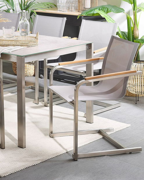 Set 4 ks záhradných stoličiek Cleopatra (béžová)