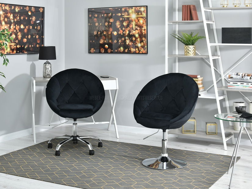 Fotel Lush 3 (fekete + króm)