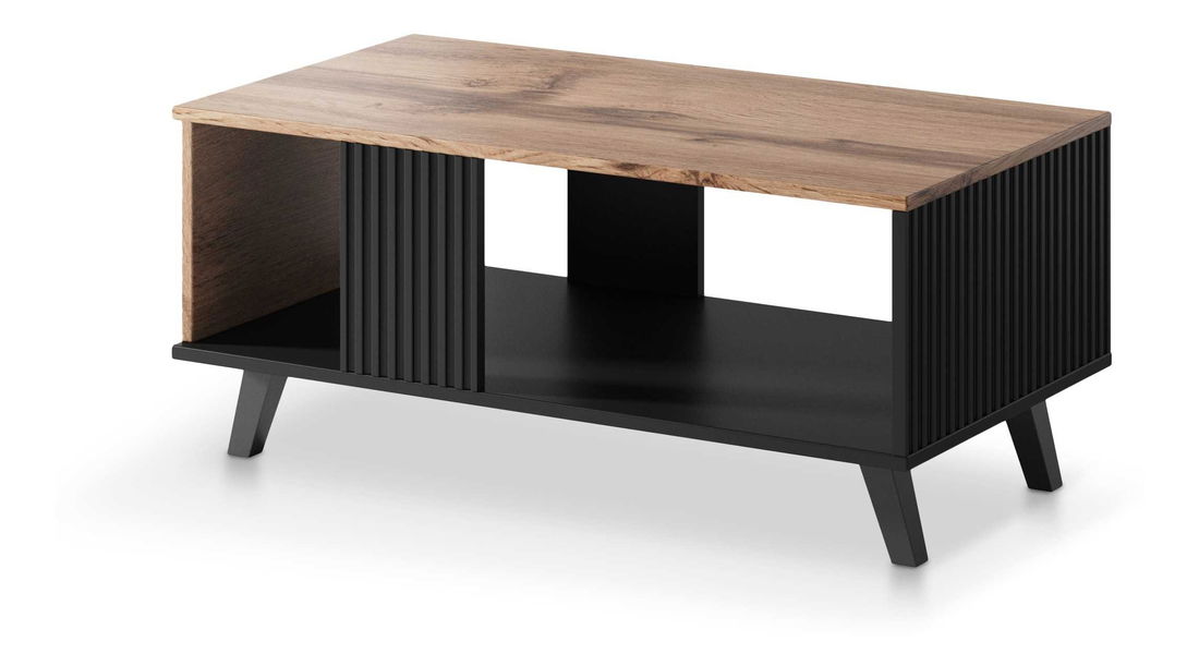 Konferenčný stolík Ranae LAW1 (dub wotan + čierna)