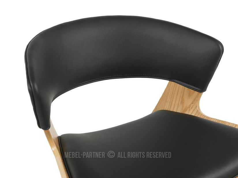 Scaun bar CH70 (negru + stejar)