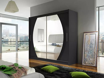 Ormar za garderobu Baker IV (crna)  