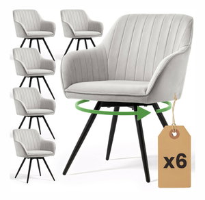 Set blagovaonskih stolica (6 kom.) Tornato (siva)