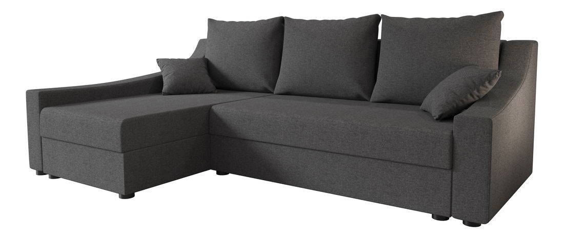 Rohová sedacia súprava Opal L (tmavosivá) (L)
