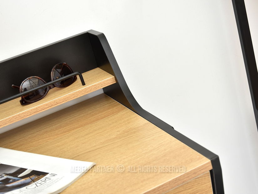 Masă PC Borge (stejar + negru)