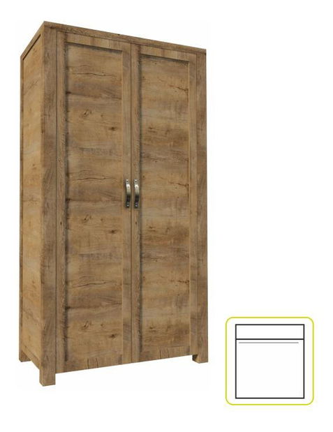 Šatníková skriňa Nicodemus S2D