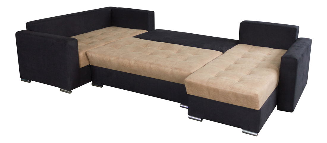 Rohová sedačka U Lambert (hnedá tmavohnedá) (L)