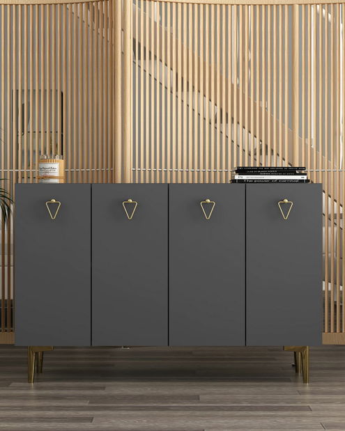 Skrinka Leya (antracit + zlatá)