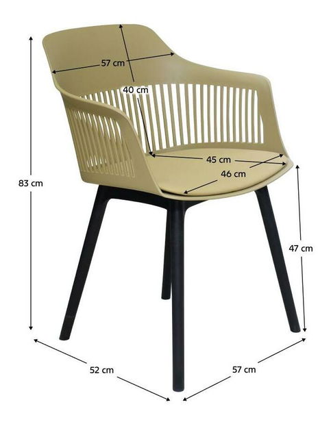 Jedálenské kreslo Noslono (hnedosivá + čierna) 