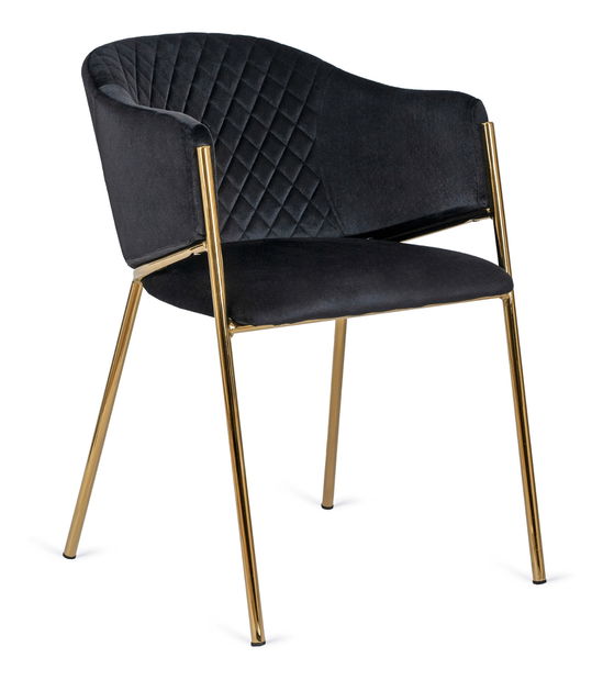 Scaun sufragerie Illex (negru + auriu) 