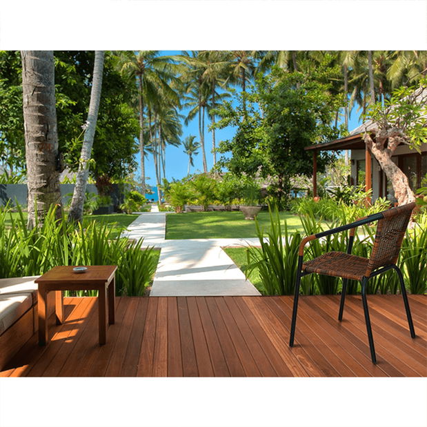 Set 2 ks. záhradných stoličiek Durley (hnedá + čierna) *výpredaj