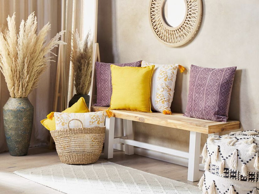 Ozdobný vankúš 45 x 45 cm Sila (ružová)