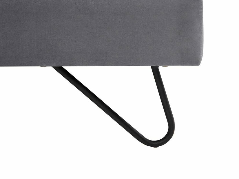 Franciaágy 160 cm LANEL (ágyráccsal) (szürke)