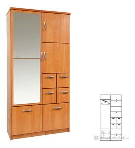 Dulap de haine Balintore 100 (cu oglindă)