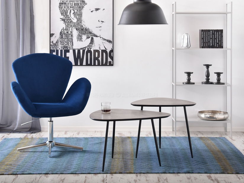 Măsuță de cafea Rossi Xl (beton + negru)