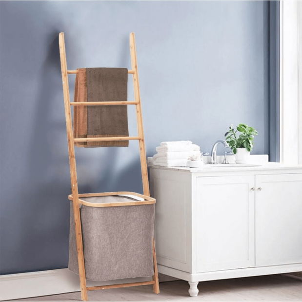 Törölközőtartó Volver (bambusz + szürke) 