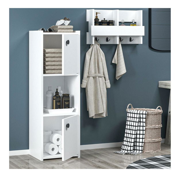 Kúpeľňová skrinka Satadu 2 (biela) 