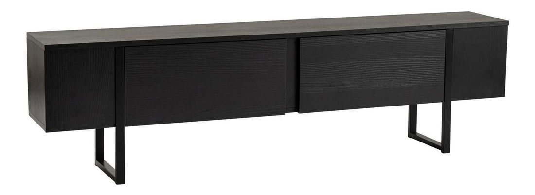 TV skrinka Seronitta (tmavé drevo + čierna)