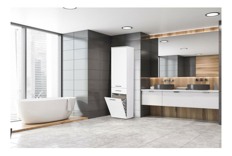 Policová skriňa Adralona (biela)