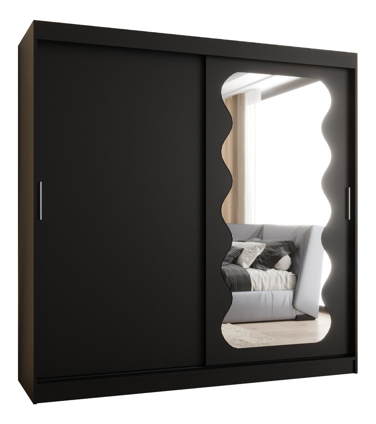 Ruhásszekrény 200 cm Spock (fekete)