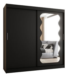 Šatníková skriňa 200 cm Spock (čierna)