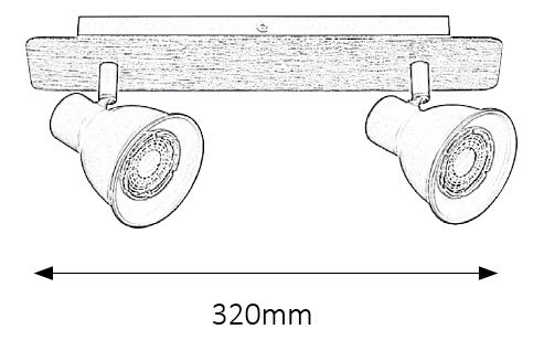 Pontvilágítás Mac 5903 (fekete + bükk)