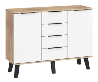 Komoda Shela SVN-02 (hrast sonoma svjetla + bijeli sjaj)