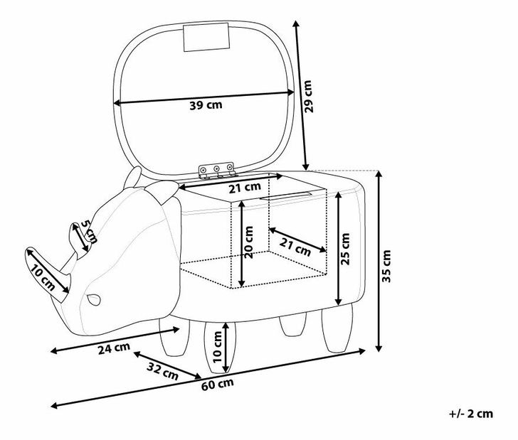 Gyerekszőnyeg 100 x 160 cm Beliani Azid (bézs)