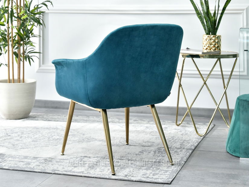 Fotelja Osmol F (tirkizna + crna)