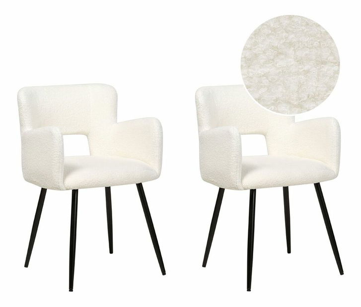 Set 2 ks jedálenských stoličiek Shelba (slonovinová) 