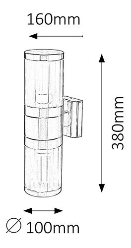 Vonkajšie svietidlo Atlanta 8167 (nehrdzavejúca oceľ)